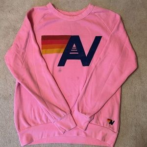 LOGO LIGHT WEIGHT CREW SWEATSHIRT - NEON PINK